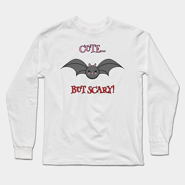 Cute but Scary Bat Long Sleeve T-Shirt by BirdAtWork